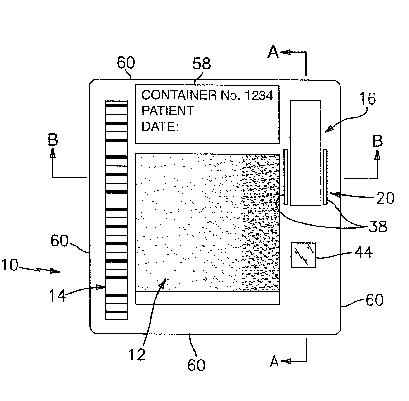 Container for holding biologic fluid for analysis