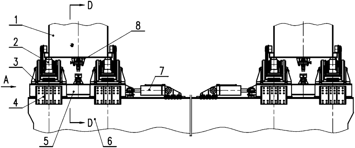 A load balance control device and method for outriggers of a bridge erecting machine