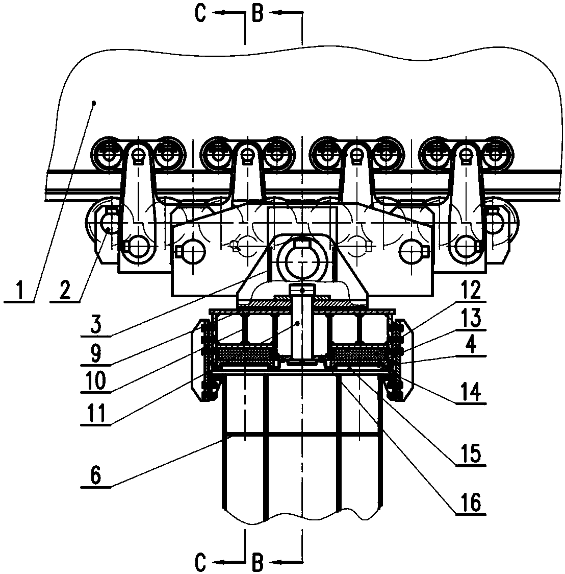 A load balance control device and method for outriggers of a bridge erecting machine