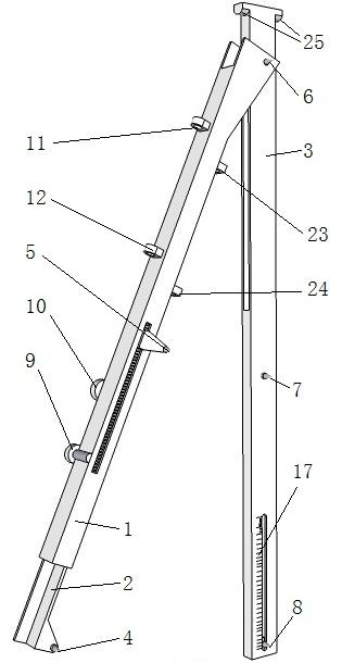 Device for measuring height of tree