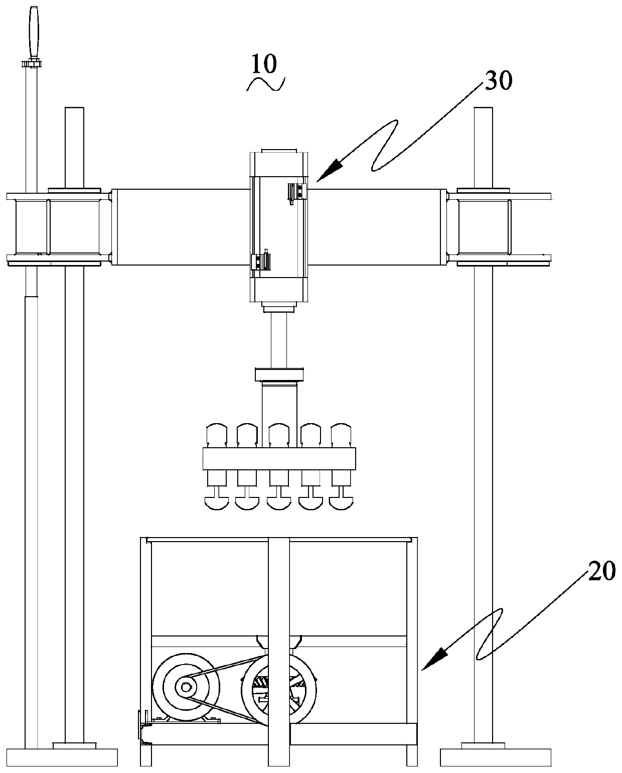 Meatball production equipment with rotary drum and production method thereof