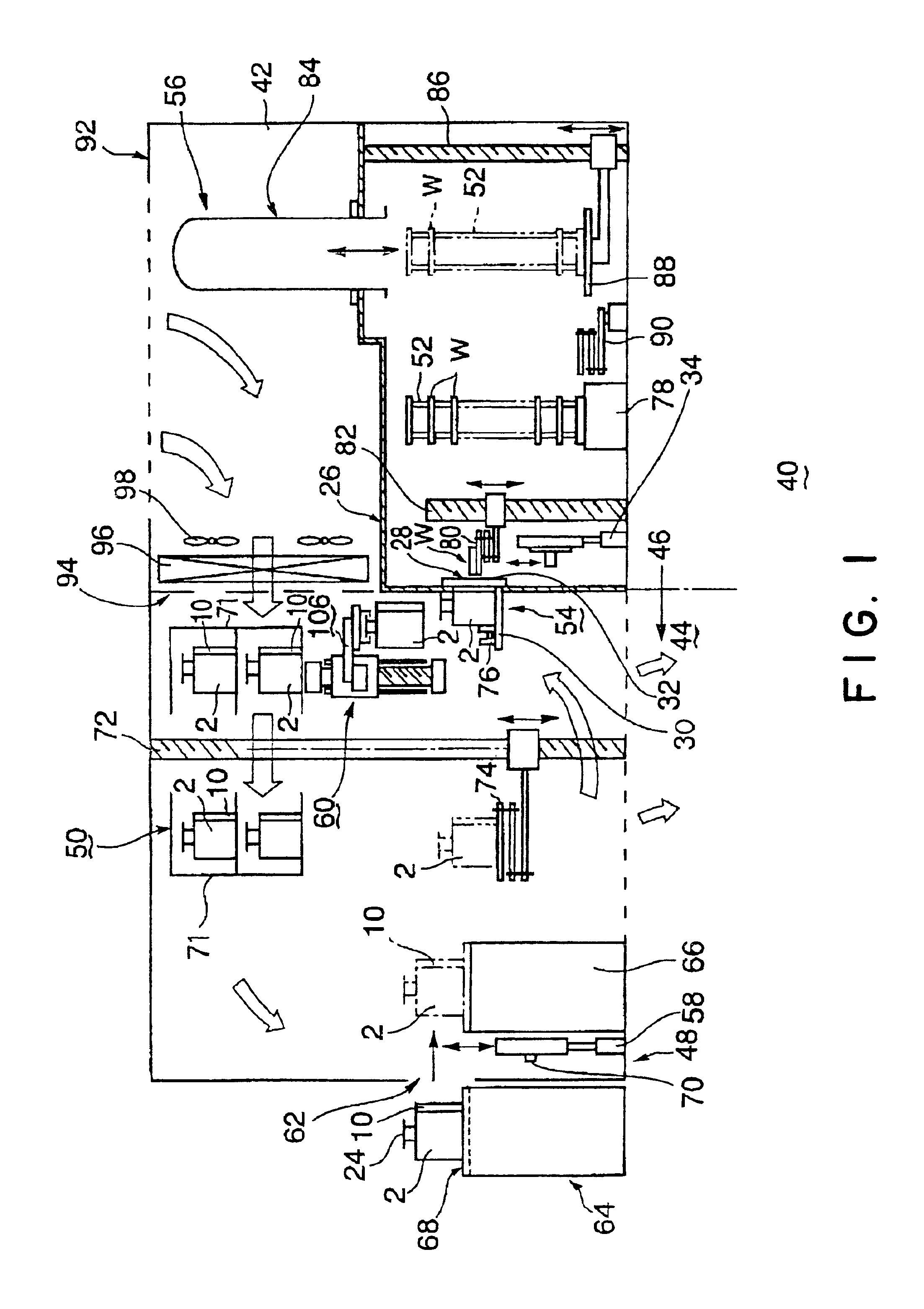 Heat treatment system and a method for cooling a loading chamber