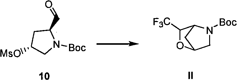 3-trifluoromethyl-5-tert-butoxycarbonyl-2,5-diheterobicyclo[2.2.1]heptane and preparation method thereof