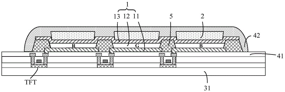 Array substrate, color film substrate and display device