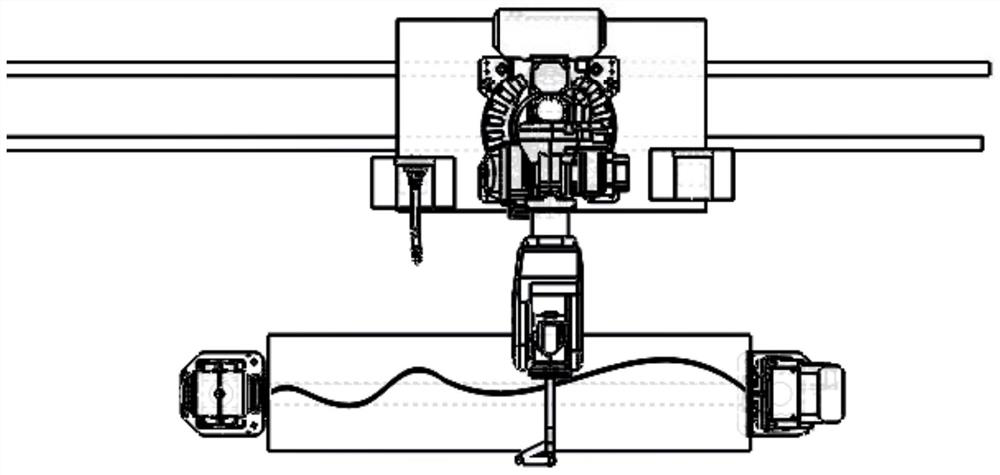 Robotic automatic welding device for submerged arc welding in space arc path