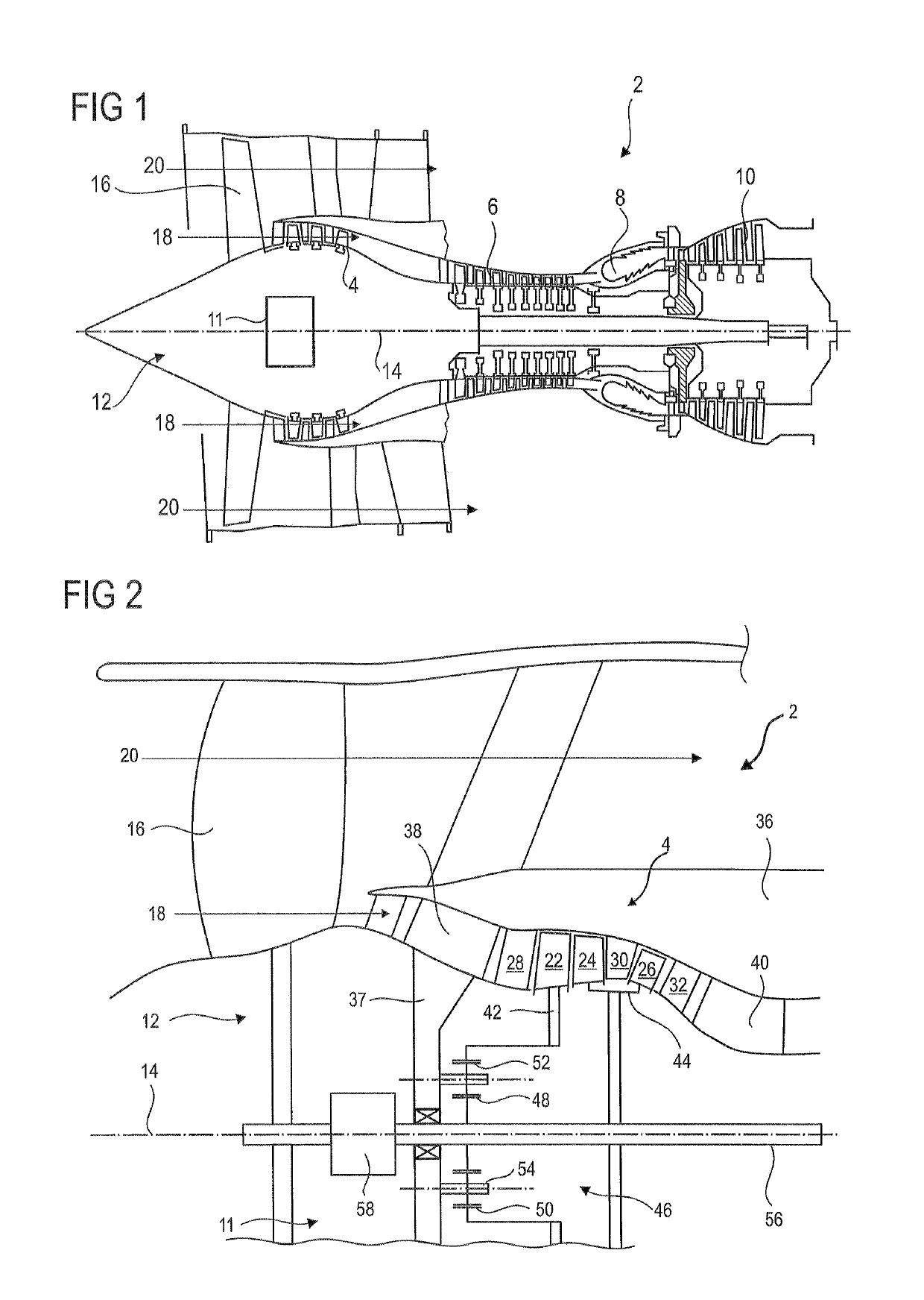 Compressor of axial turbine engine with contra-rotating rotor