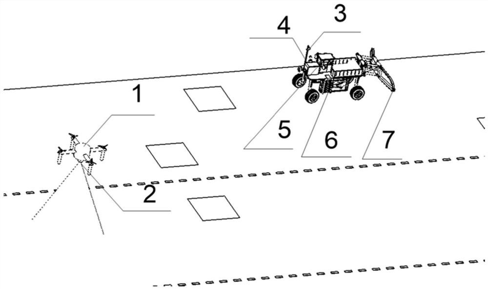 A precision spraying method for agricultural robots based on air-ground collaboration