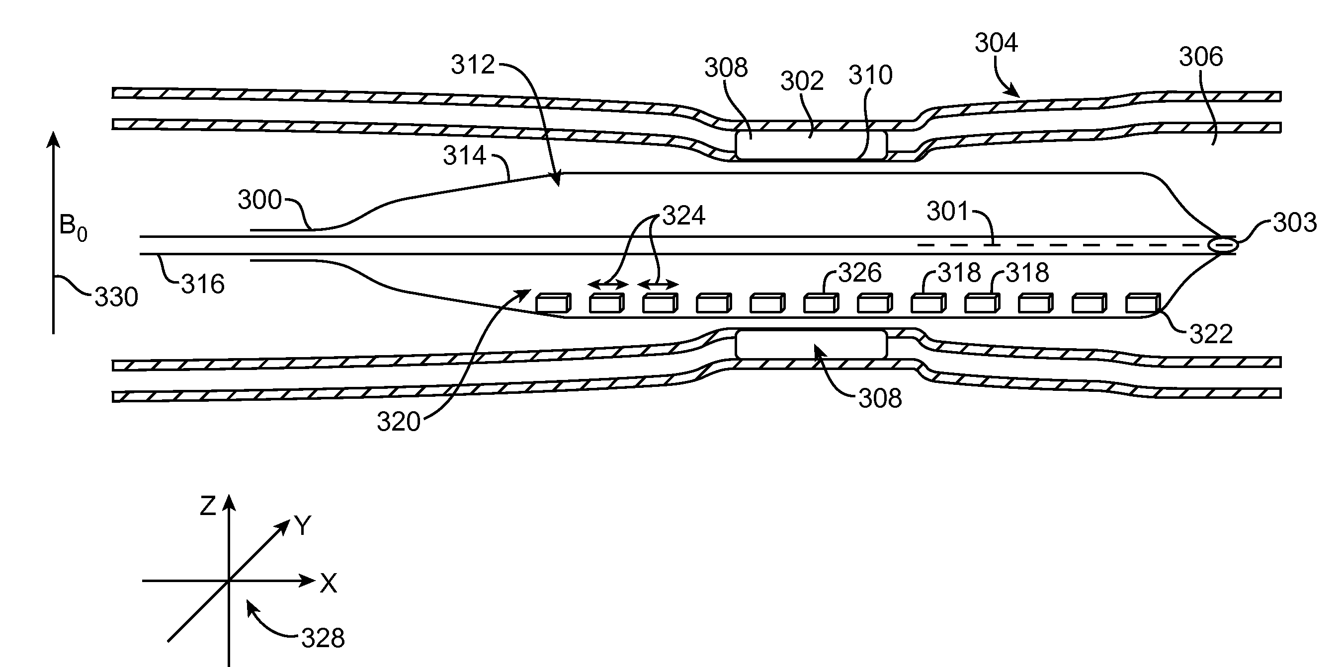 Sensor array for nuclear magnetic resonance imaging systems and method