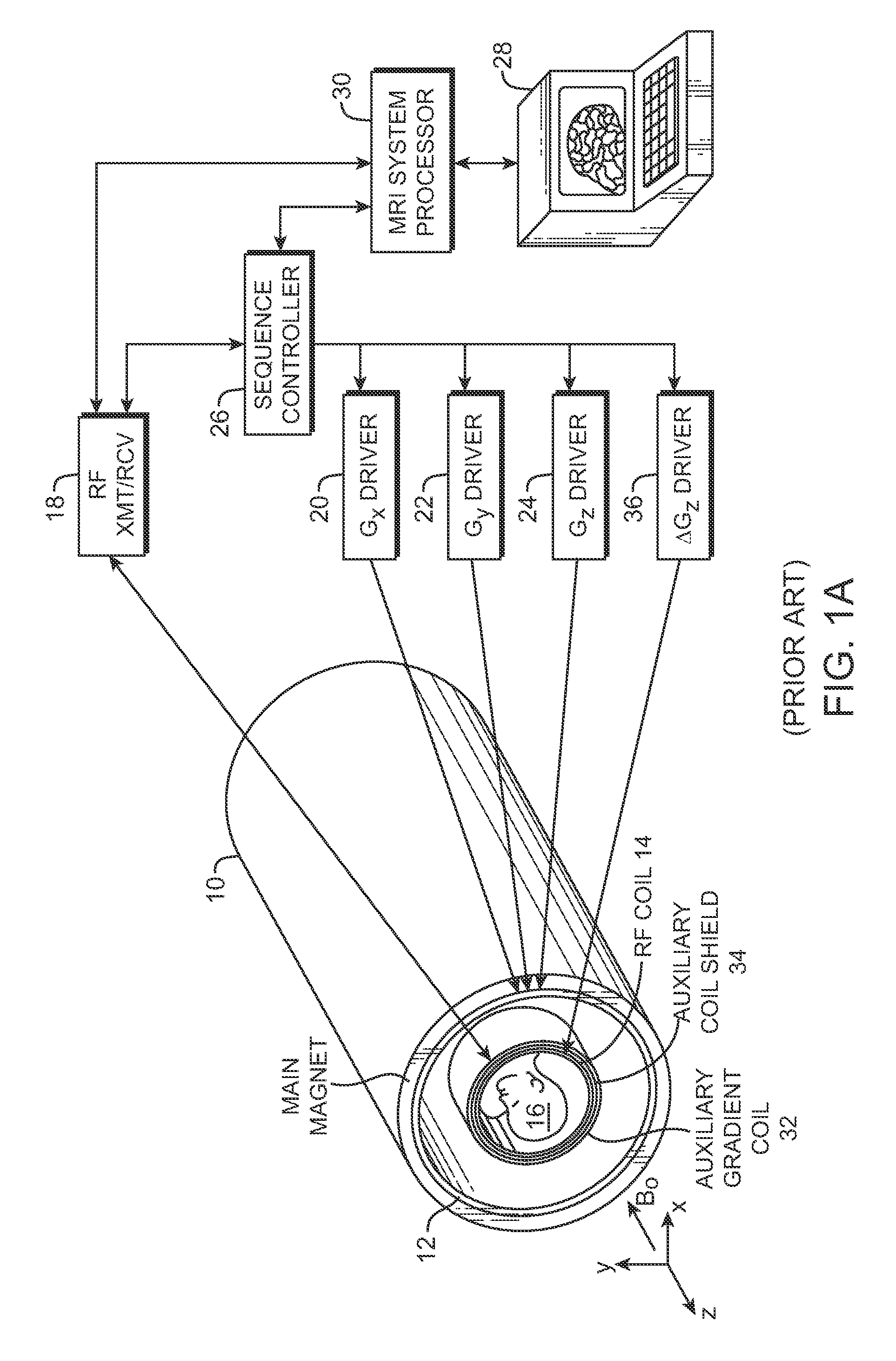 Sensor array for nuclear magnetic resonance imaging systems and method
