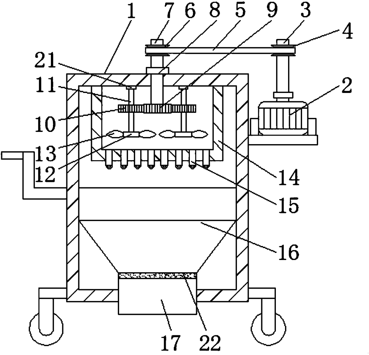 Dust removal box for environmental protection