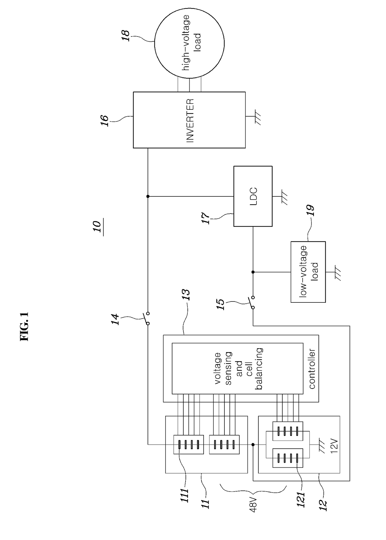 Vehicle battery system and method of controlling charge of battery in the system