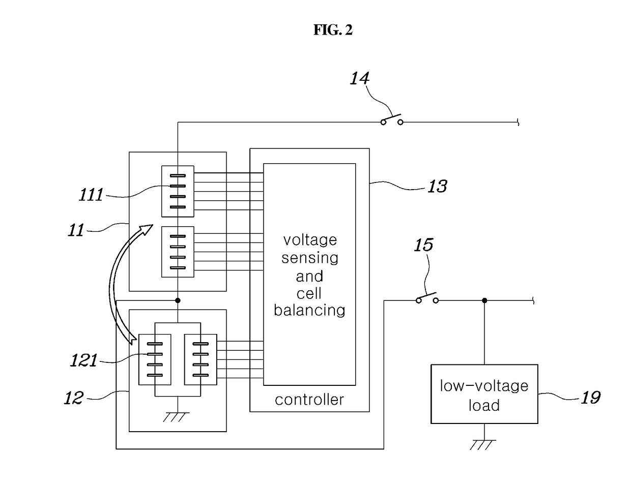 Vehicle battery system and method of controlling charge of battery in the system