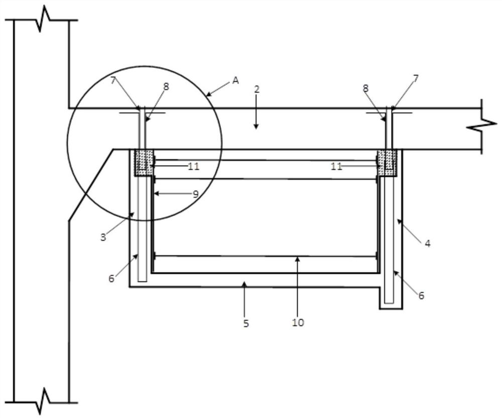 Subway station steel fiber concrete prefabricated rail top air duct