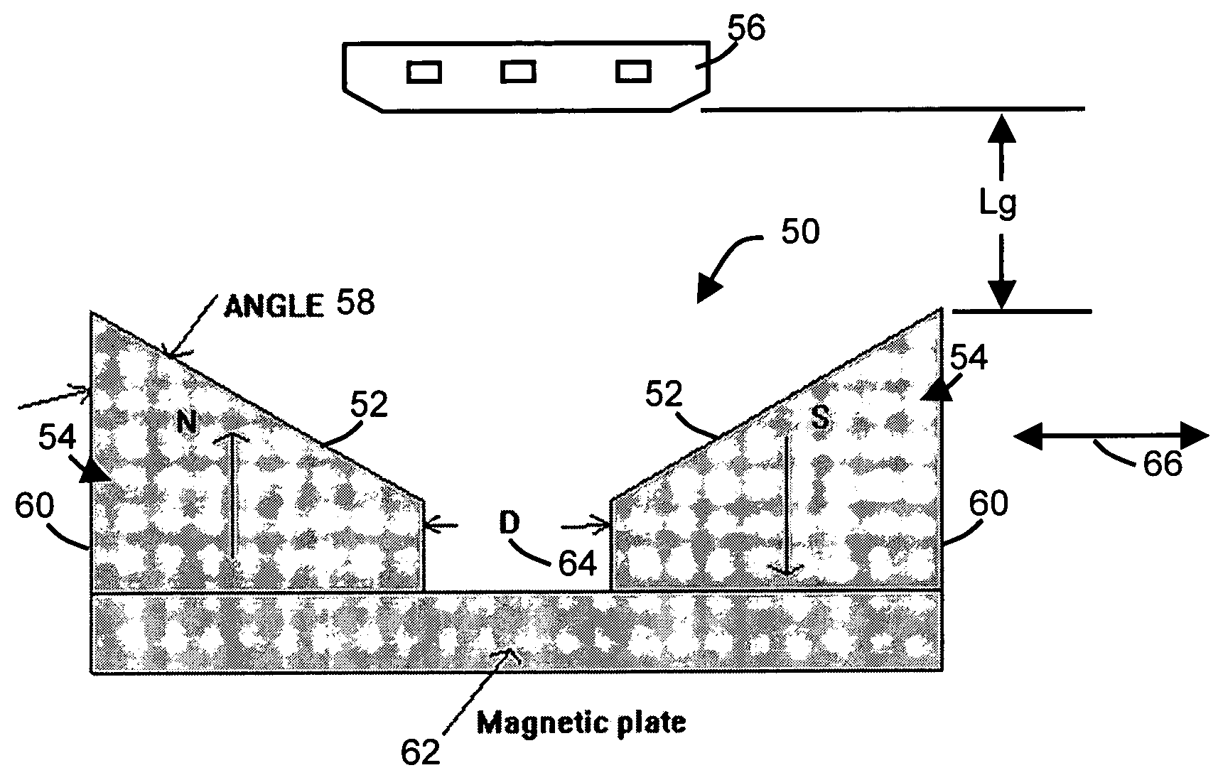 Position sensor utilizing a linear hall-effect sensor