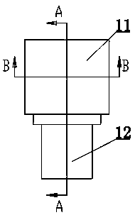 A progressive adjustment device for precision grinding of the end of a rectangular tube