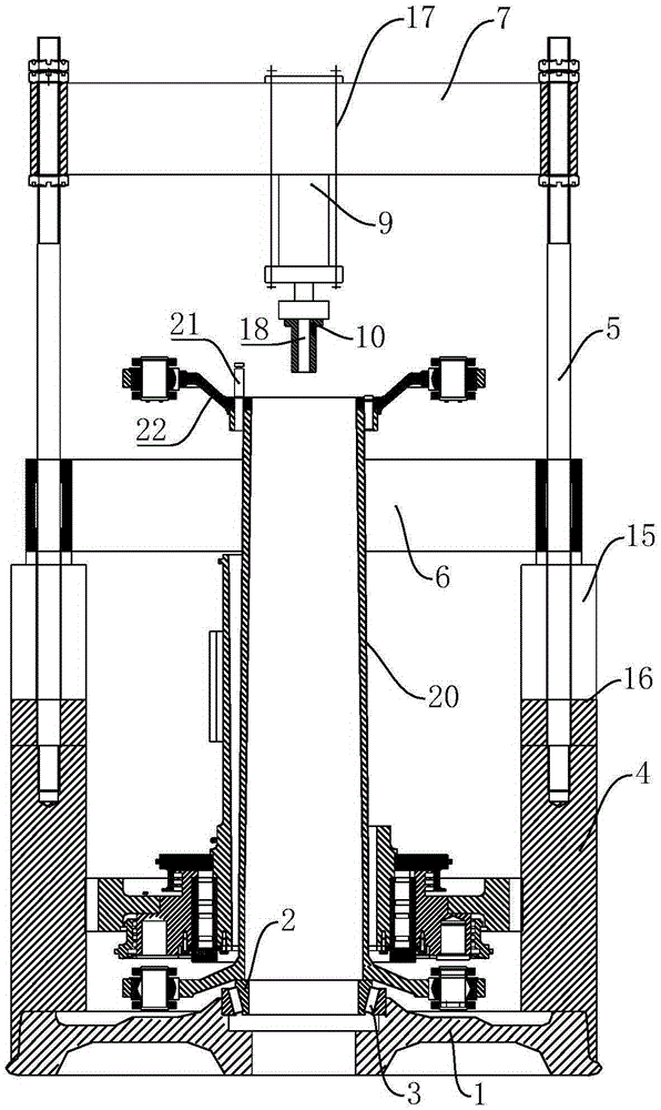 Electric full-suspension wheel set force-transfer pin disassembling device