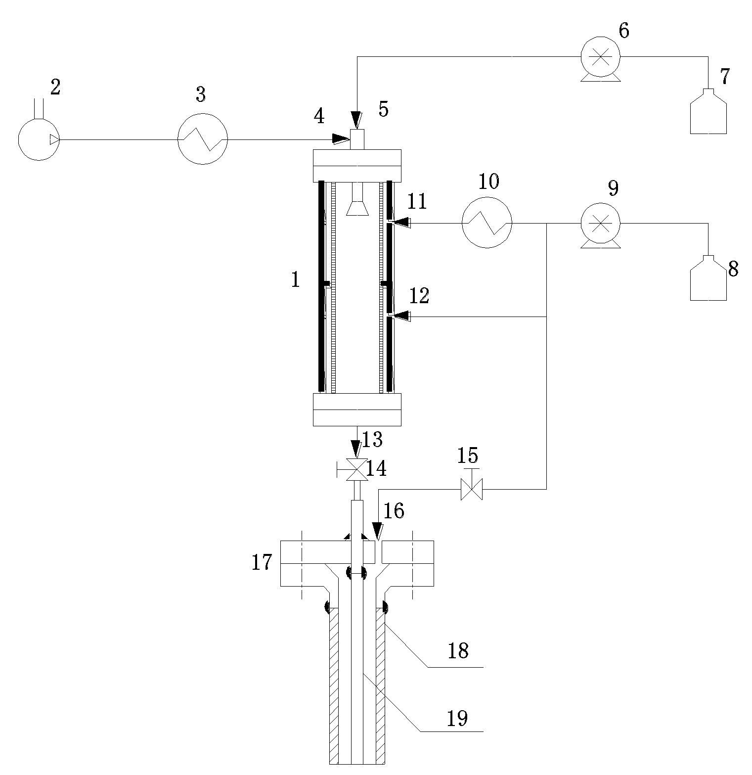 Injection production process of fluids produced by supercritical water oxidation
