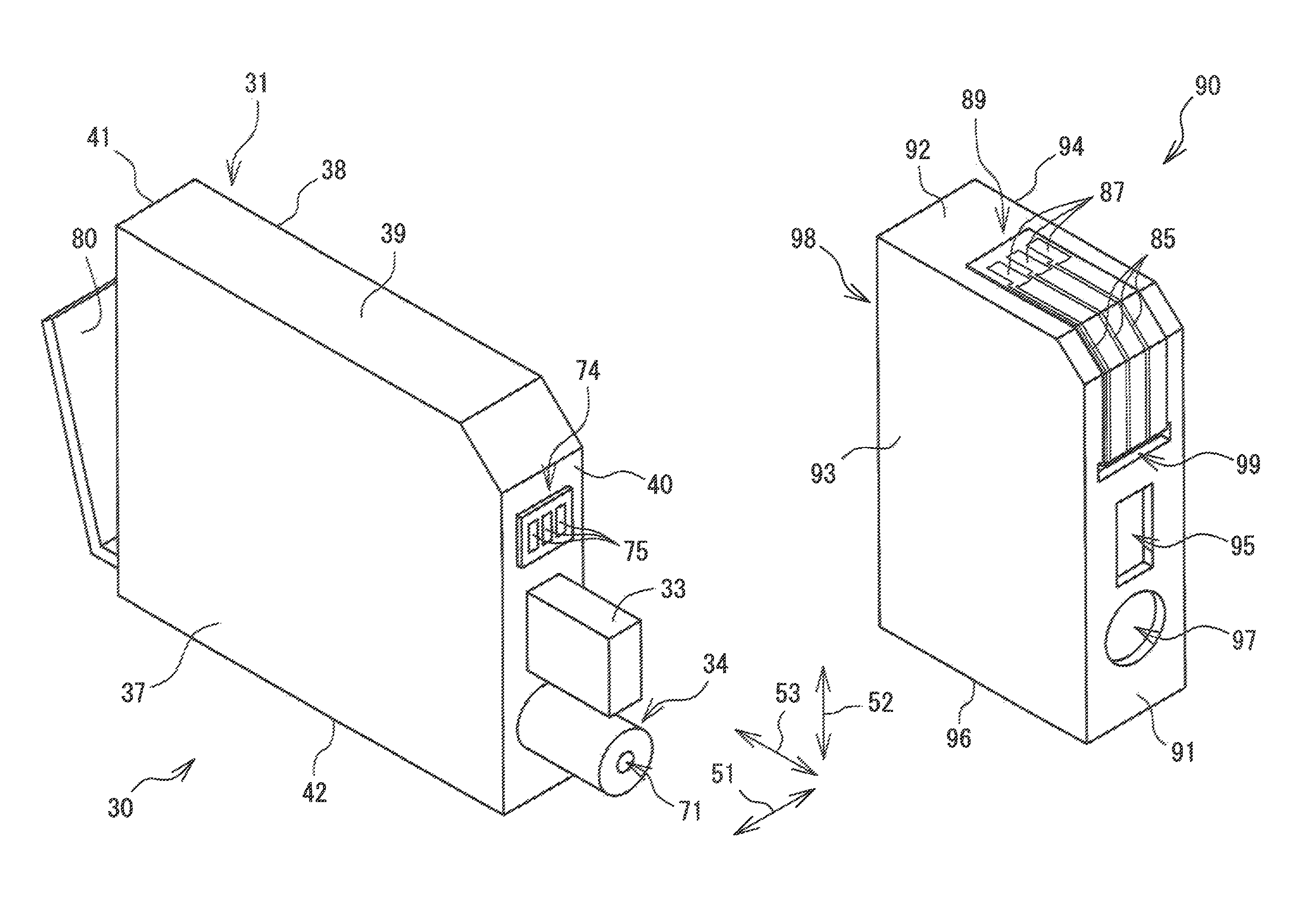 Ink containing device