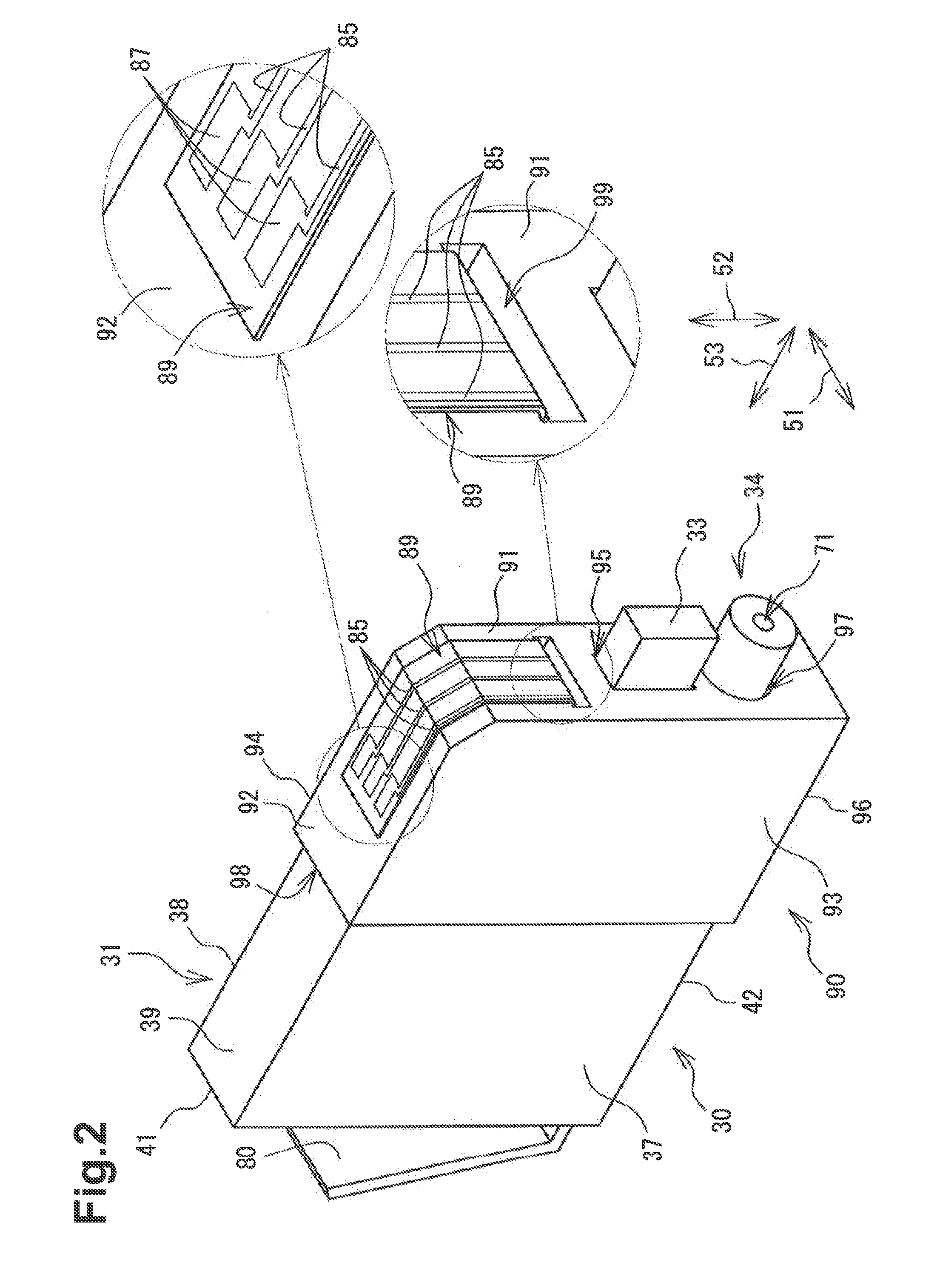 Ink containing device