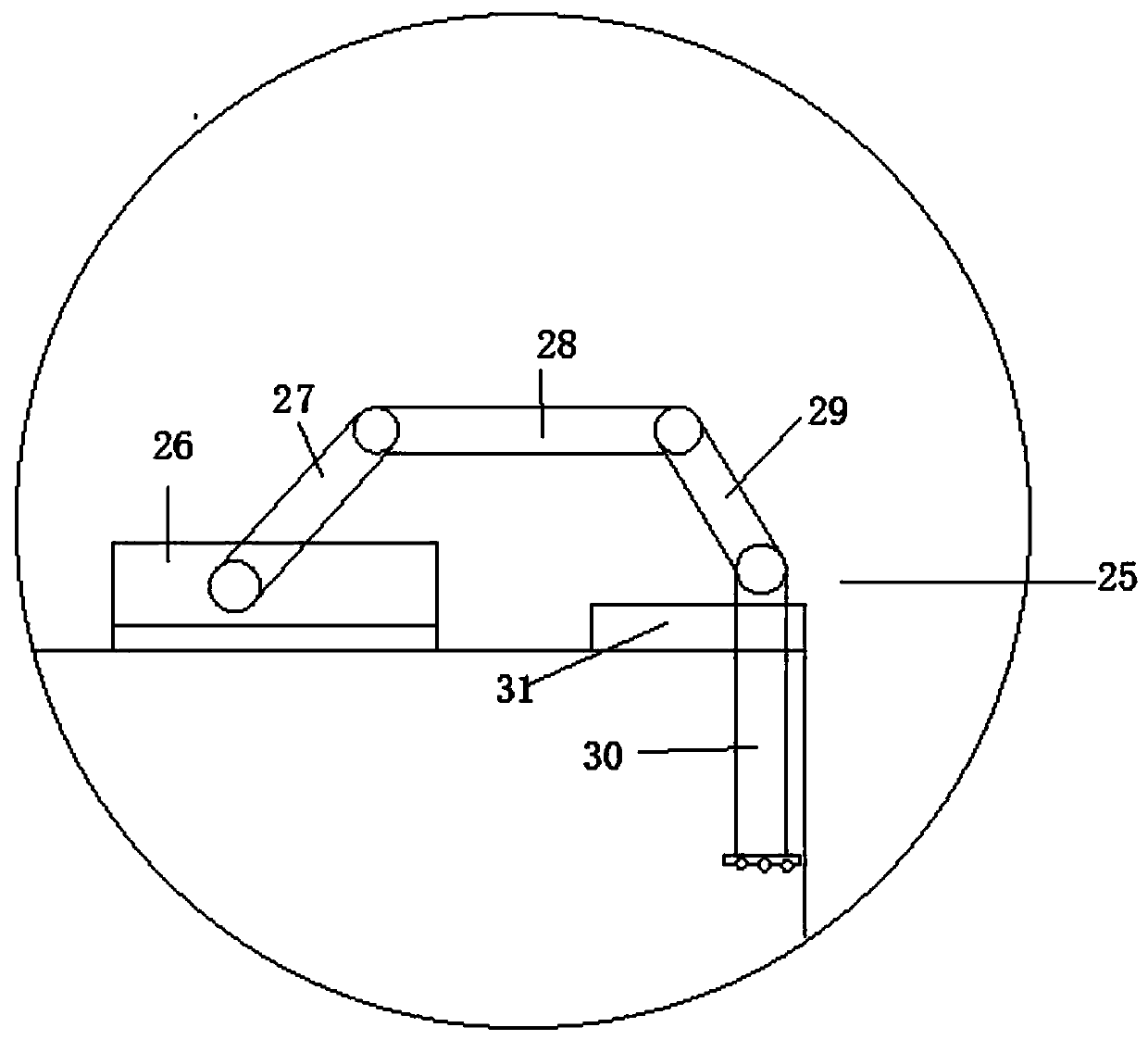 A pretreatment device system for secondary production of waste glass