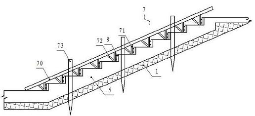 Suspended formwork pouring method for concrete foundation steps