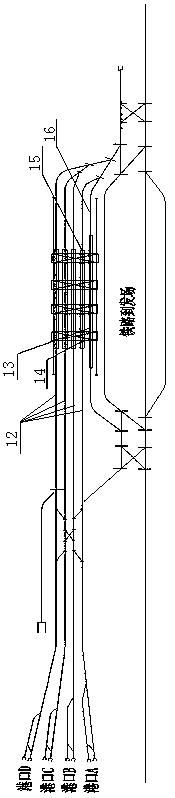 Container track power flatcar for combined transport and method of transporting containers