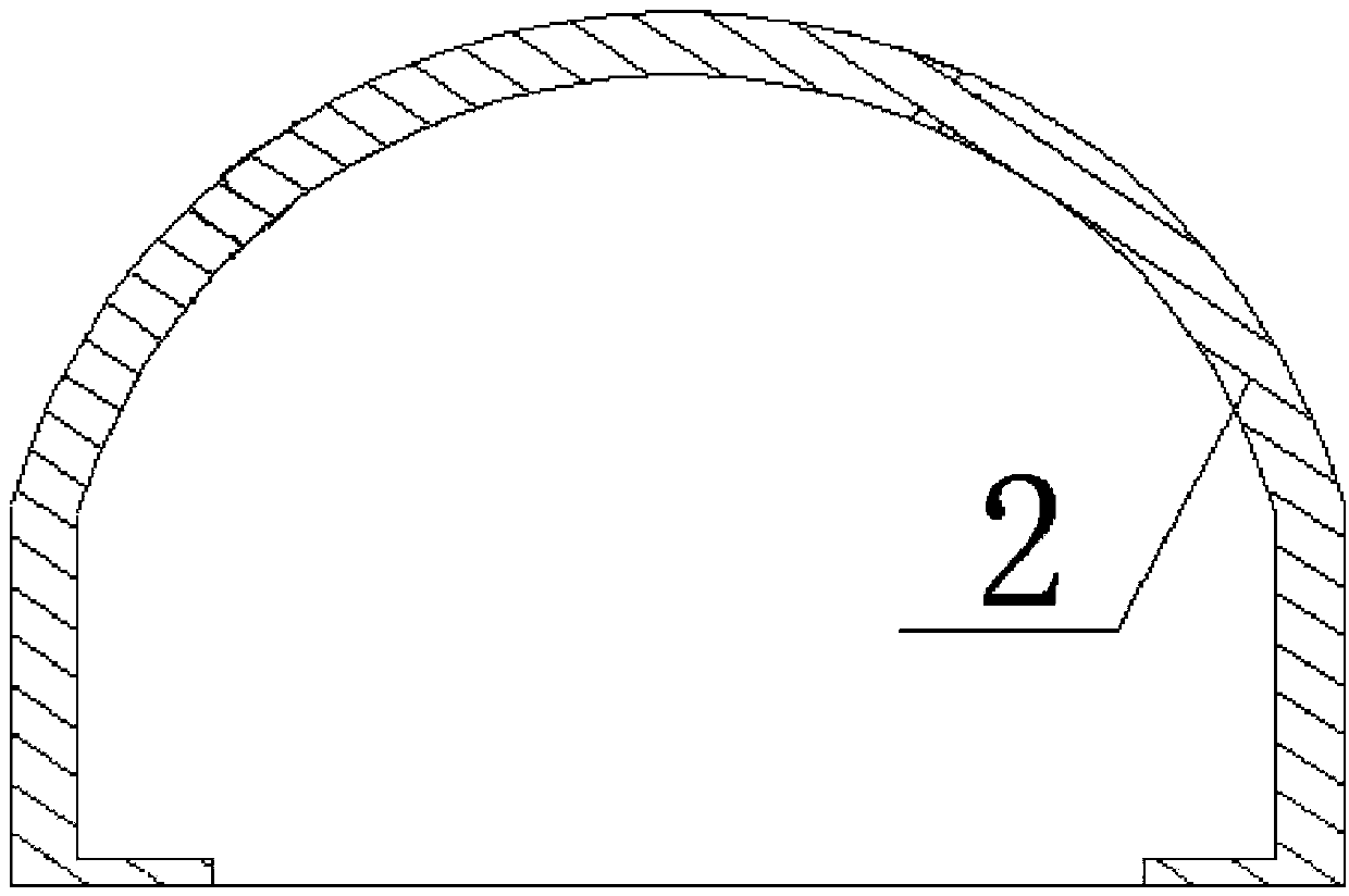 Middle separation wall top original lining cavity backfilling construction method when single-hole tunnel is changed into multiple arches