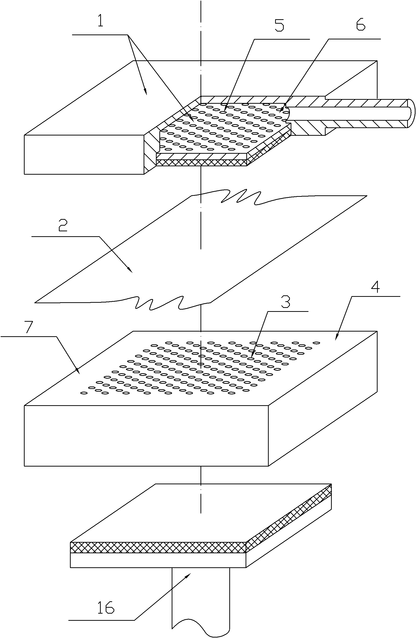 Film pneumatic punching method and corresponding equipment