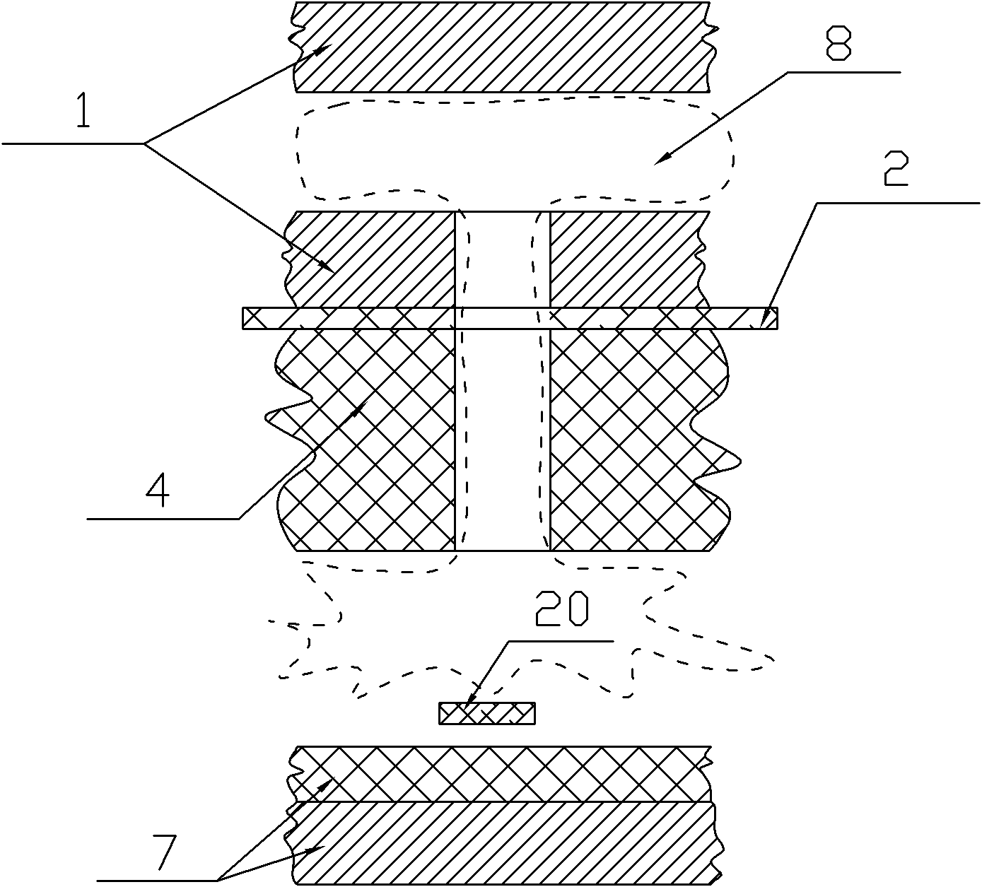 Film pneumatic punching method and corresponding equipment