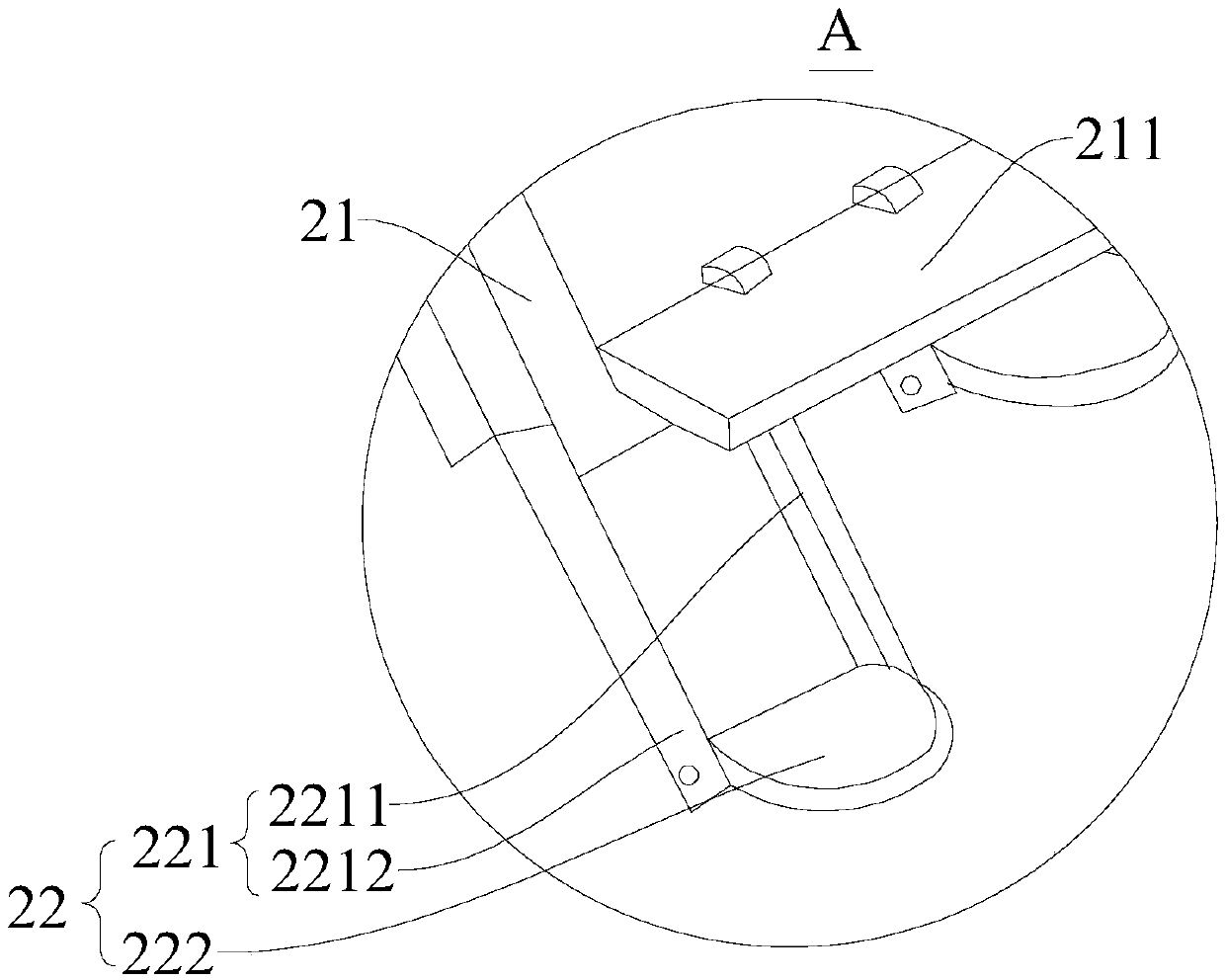 Life escape device, rail vehicle with life escape device, and rail traffic system