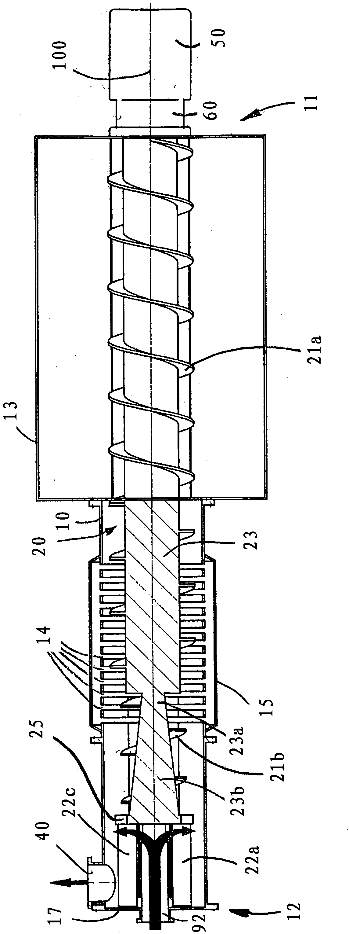 Introducing screw for biogas plants