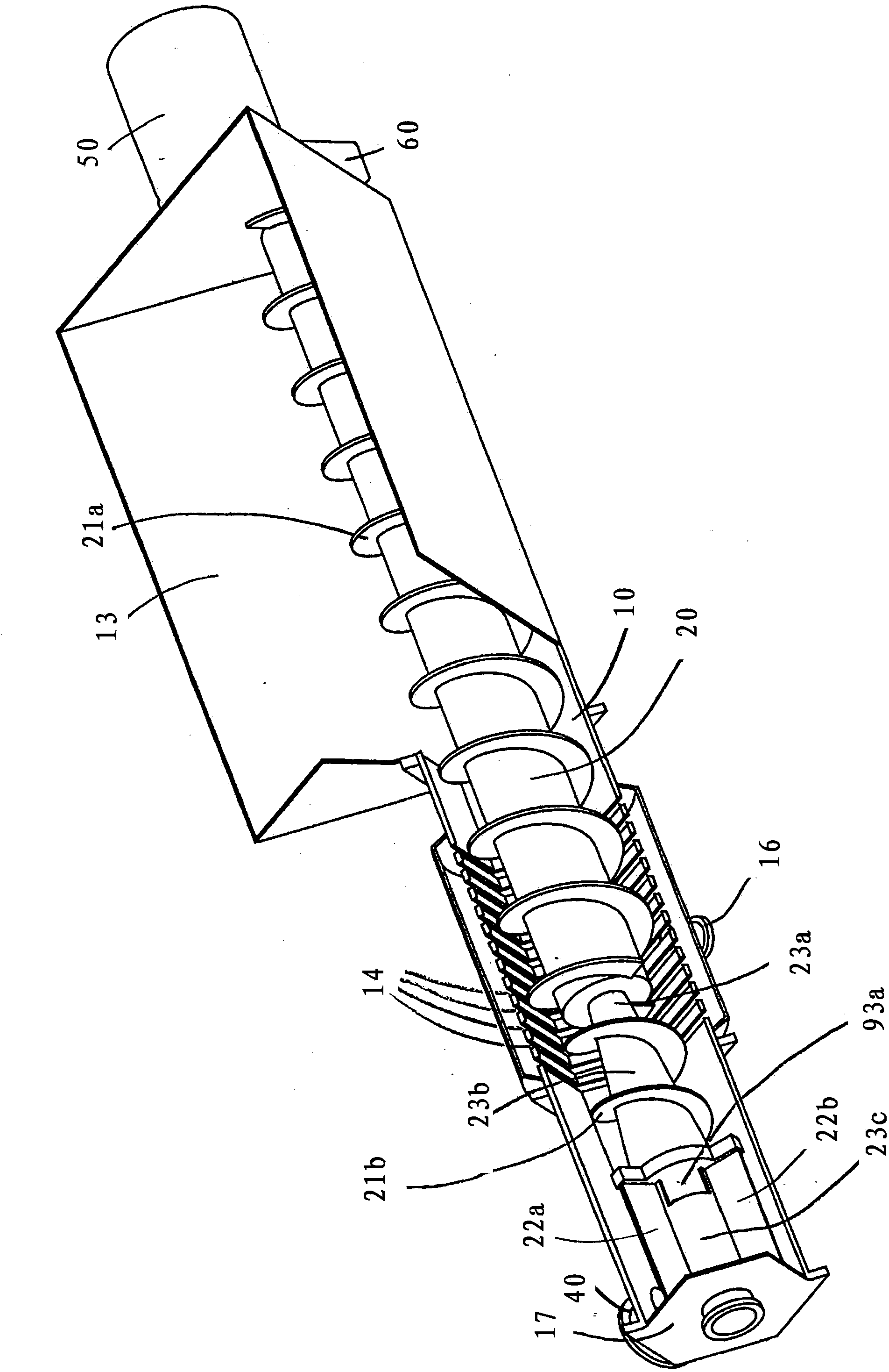 Introducing screw for biogas plants