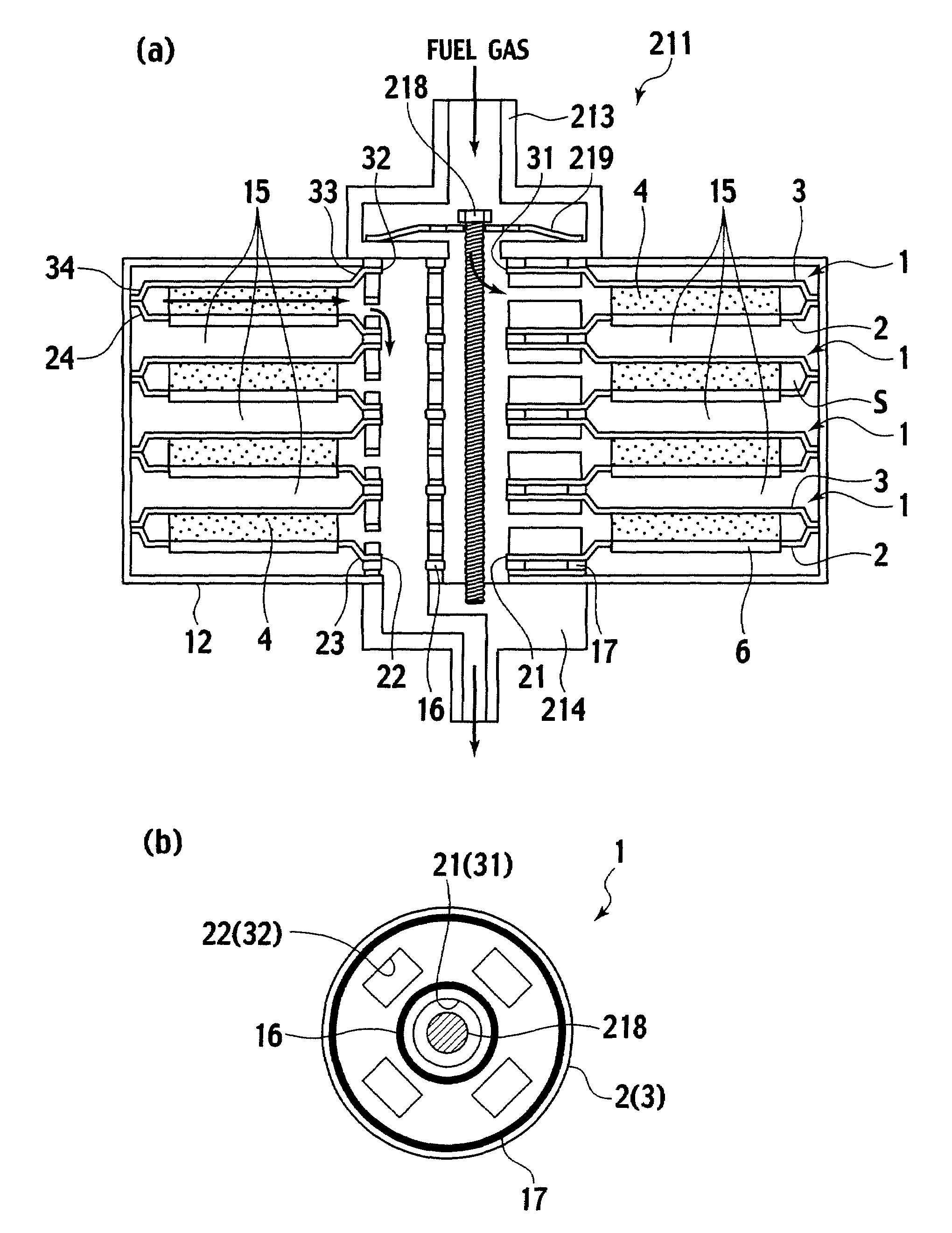 Fuel cell stack structure