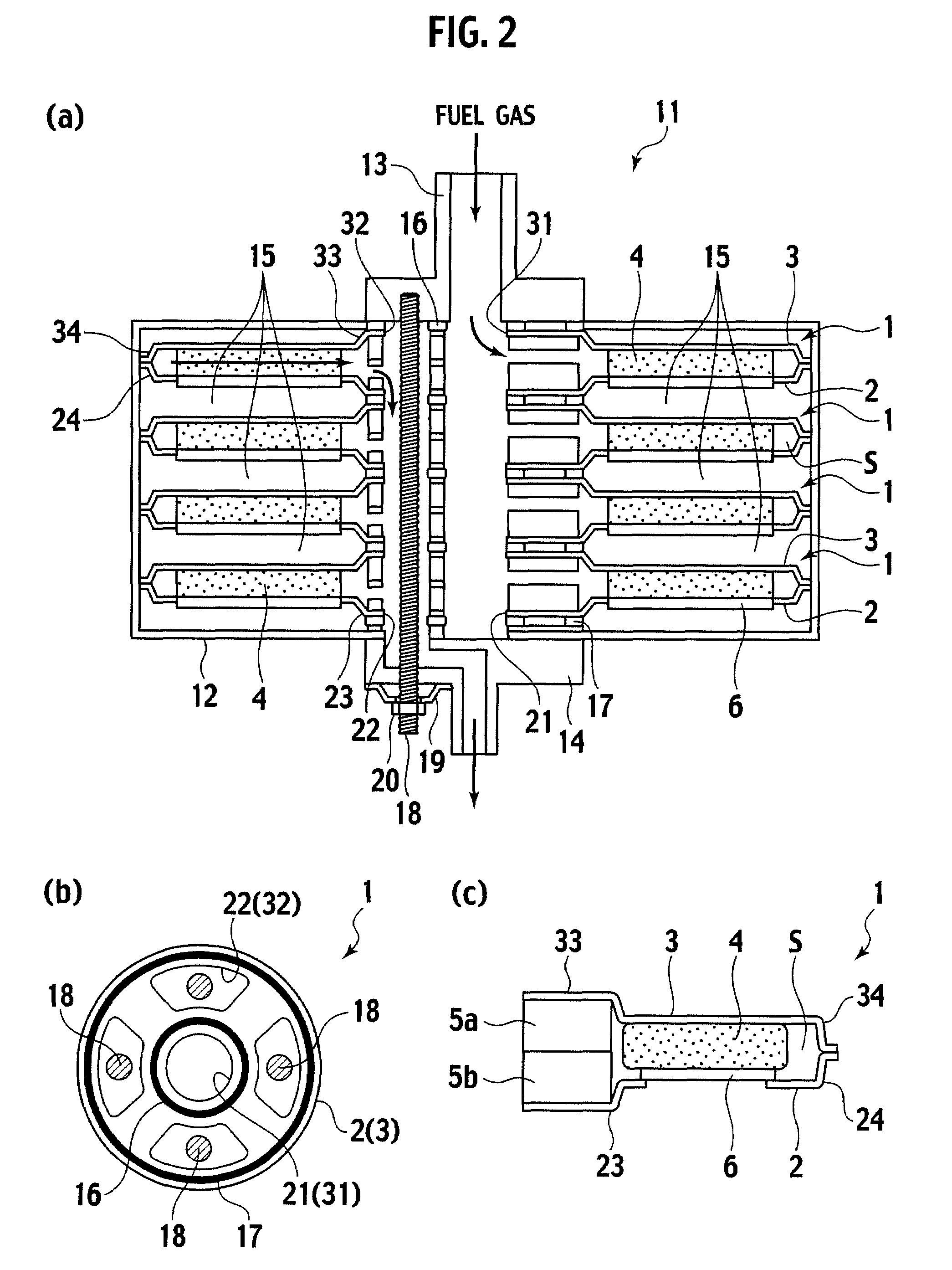 Fuel cell stack structure