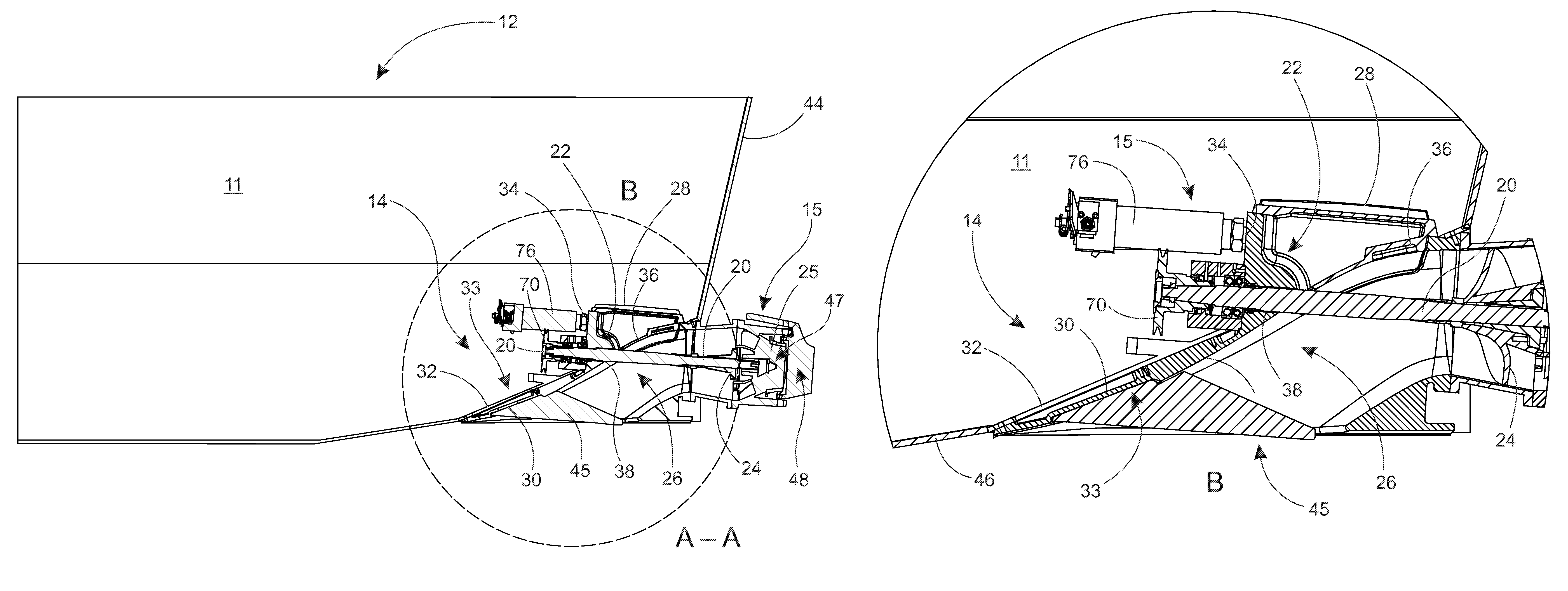 Frame of a water-jet propulsion unit for a boat, a water jet propulsion unit and an arrangement in a boat