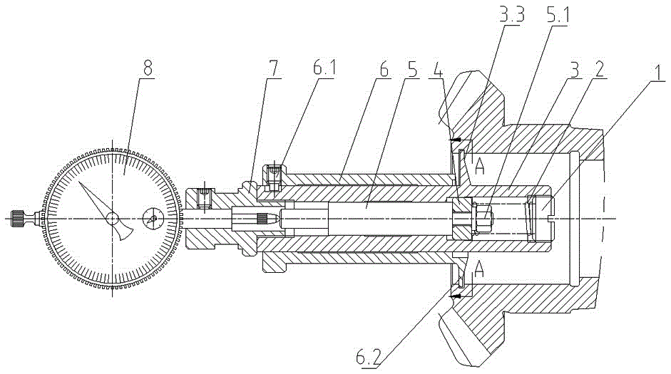 Mechanical part hole inner ring groove width dimension quantitative measurement device