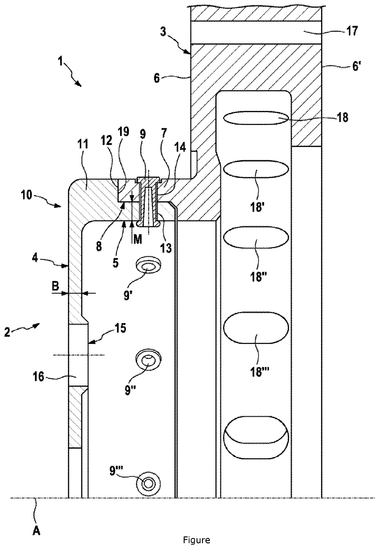 Composite brake disc for a vehicle disc brake