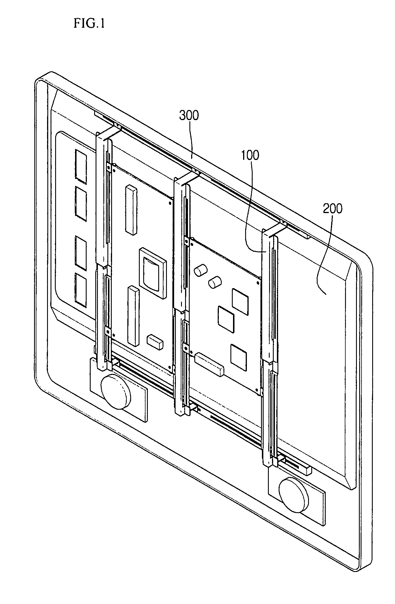 Flat panel display device and frame for the same