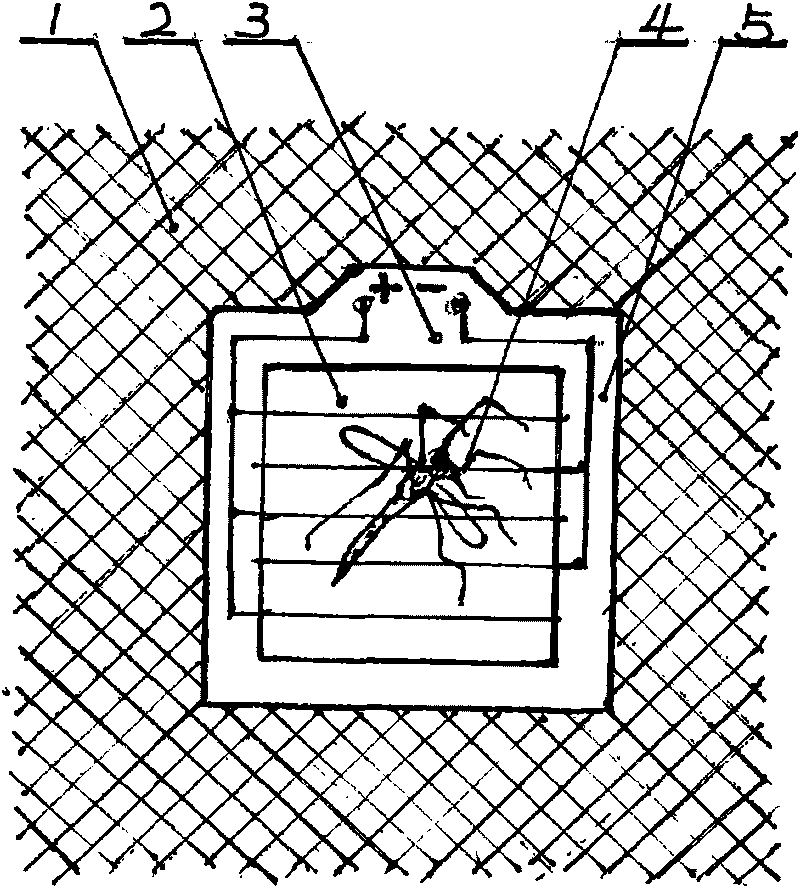 Mosquito net with safe electric mosquito dispelling device and screen door and window