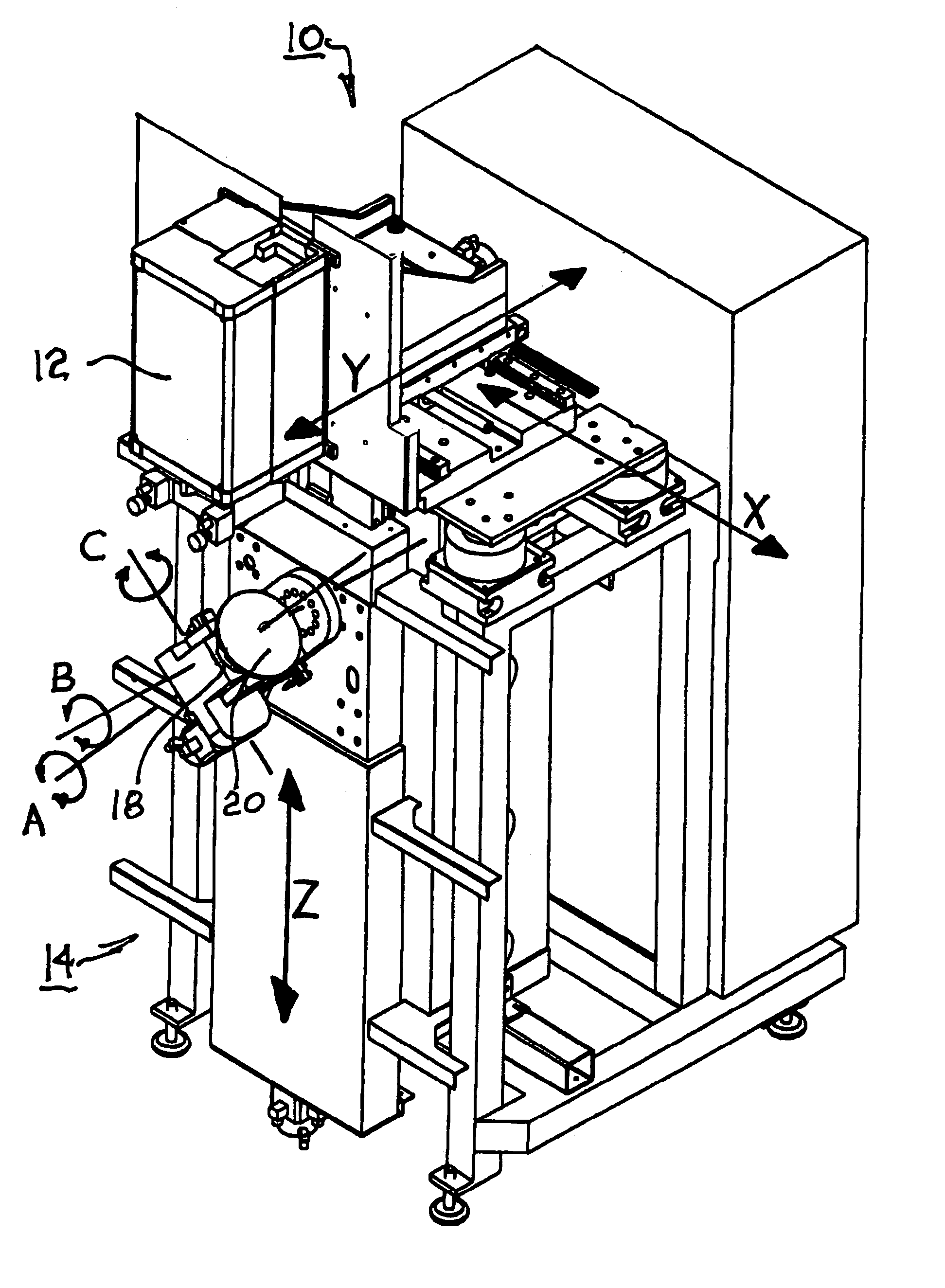 Method for calibrating the geometry of a multi-axis metrology system