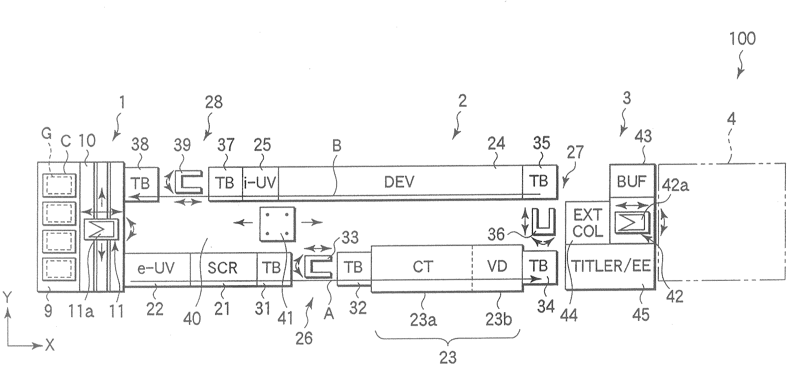 Stage apparatus and application processing apparatus