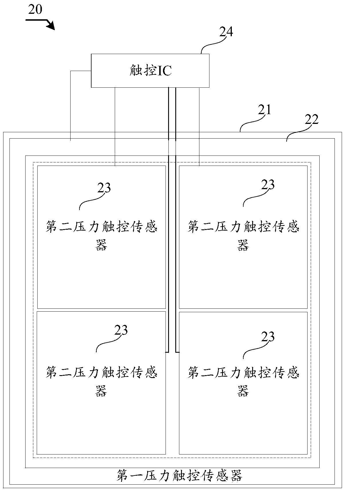 Touch module, electronic device and pressure calibration method