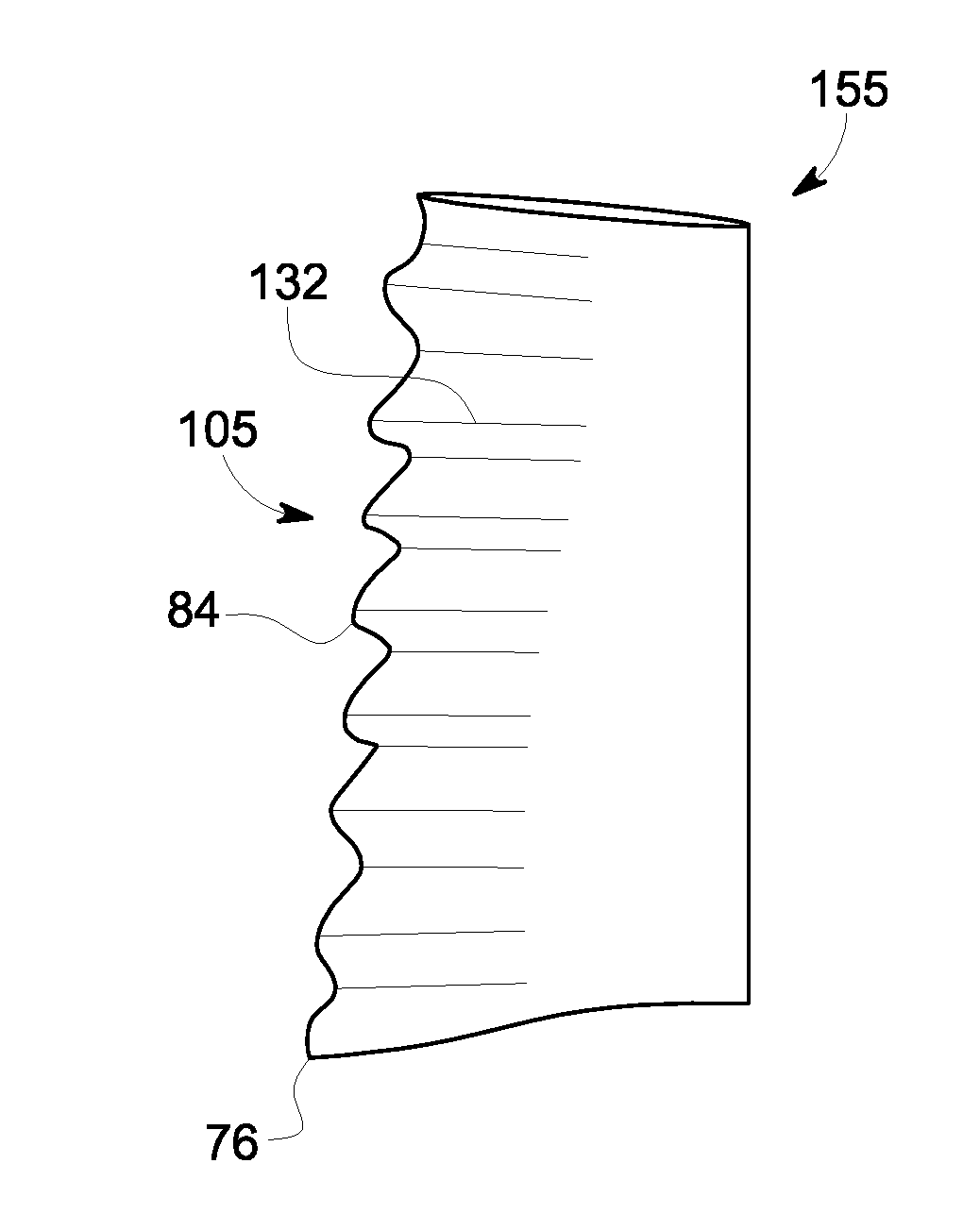 Airfoils for wake desensitization and method for fabricating same
