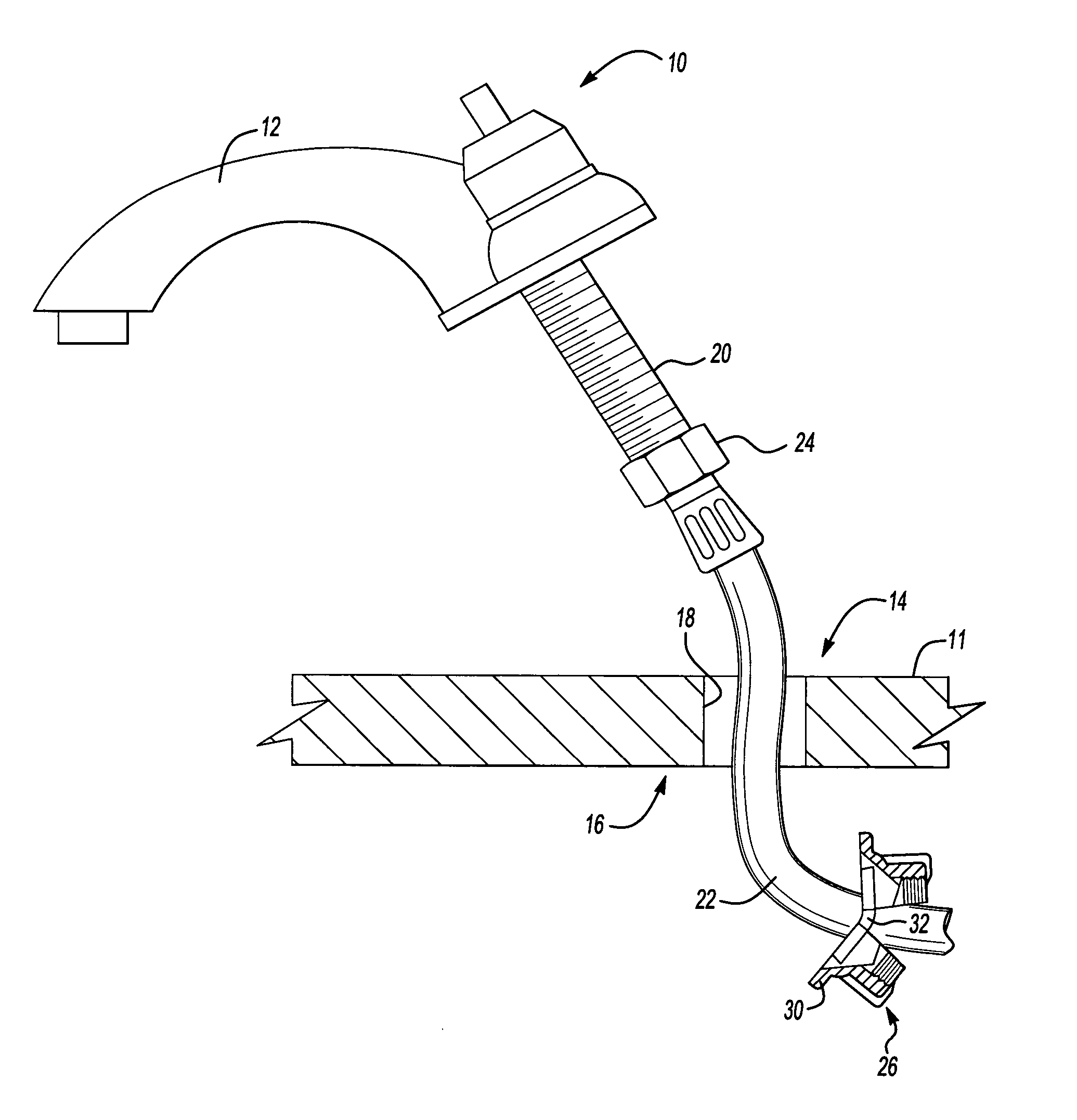 Faucet quick install nut