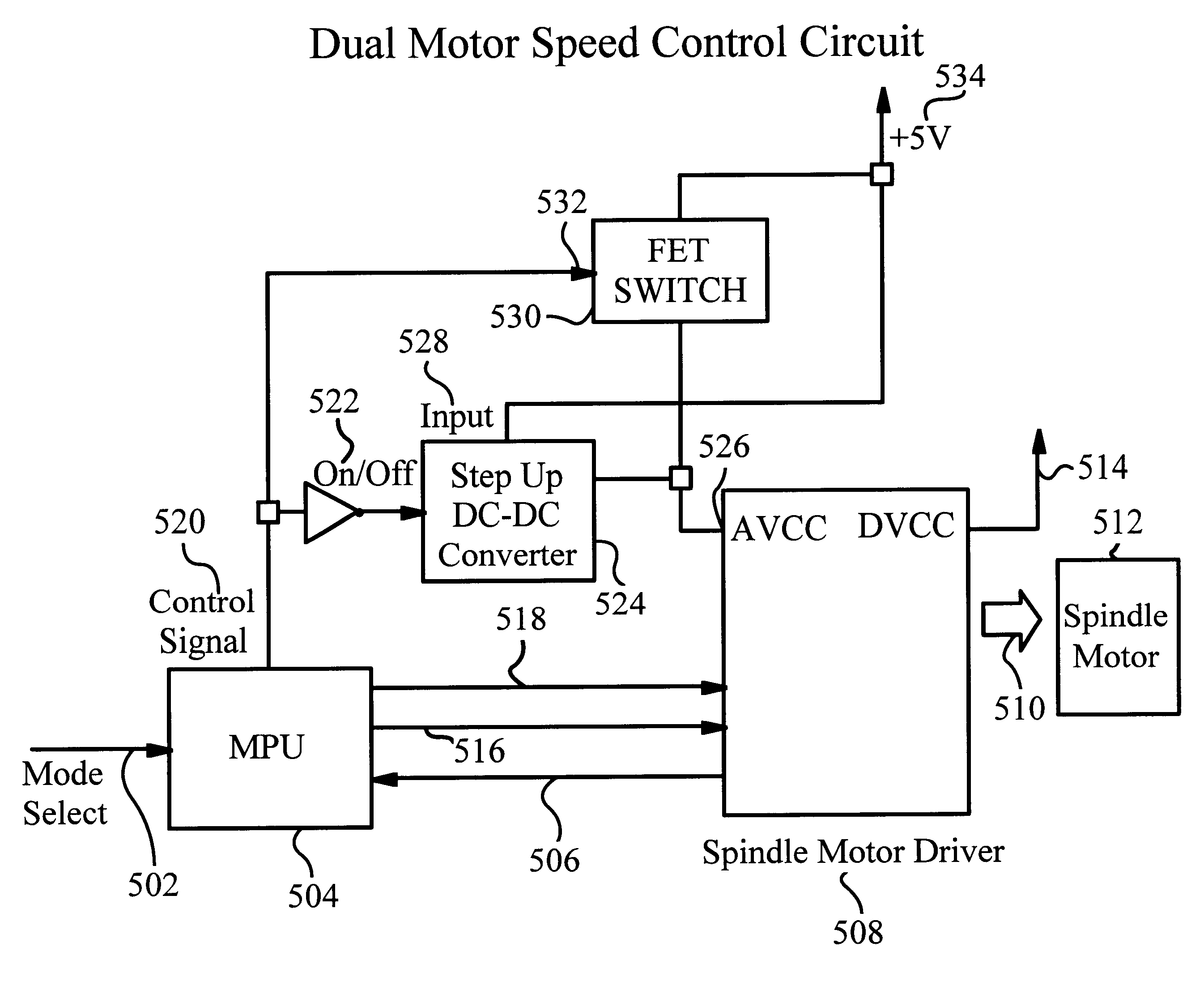 Dual speed motor drive circuit