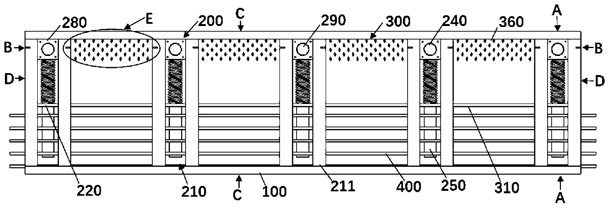 Shallow-buried fixed road pile capable of achieving efficient interception and interception method