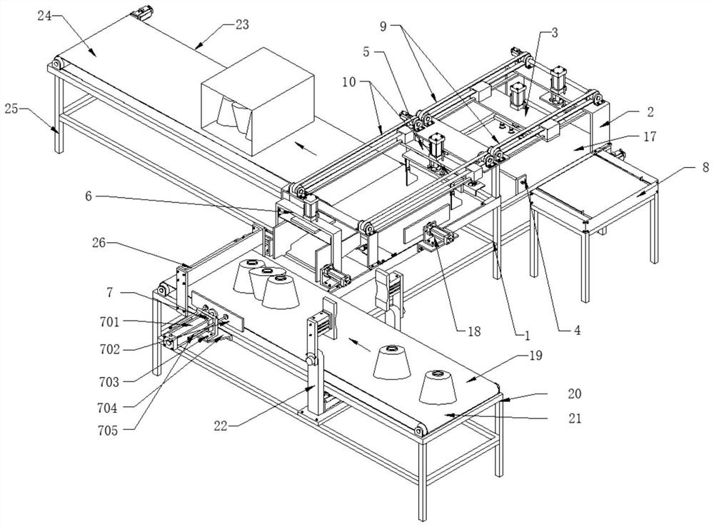 Automatic yarn bobbin bagging machine