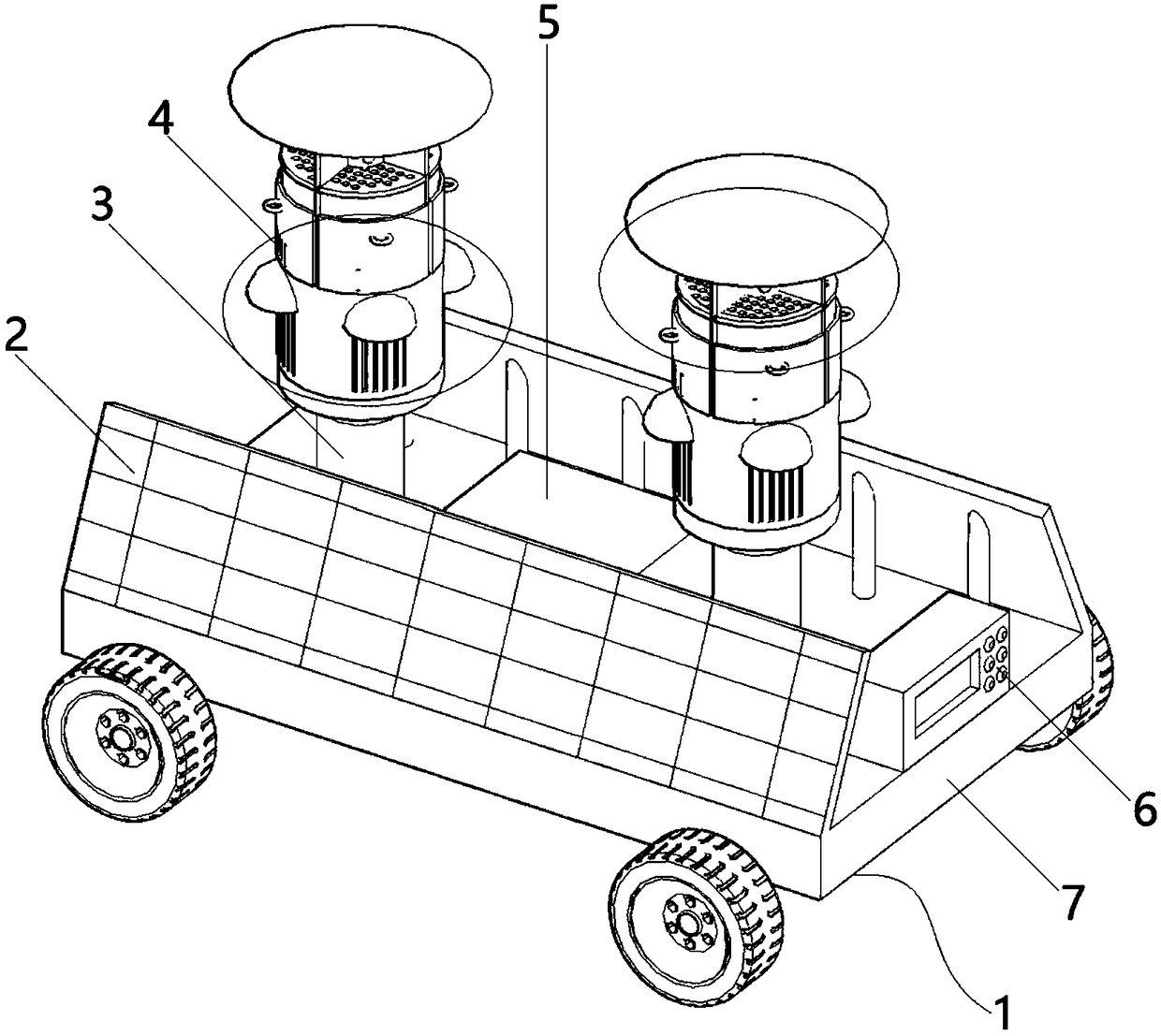 High-speed air-flow insect suction machine for forestry