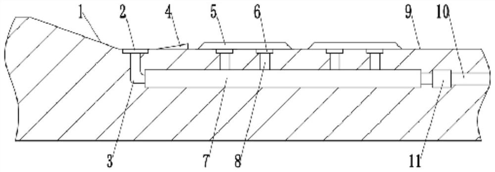 A concentrated drainage structure of underground rainwater for townhouses