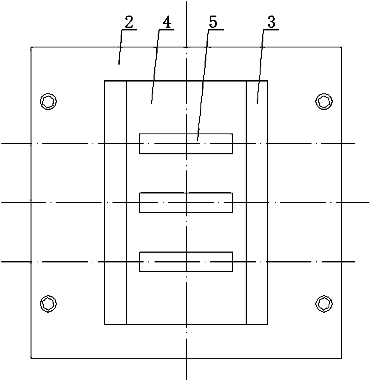 Multi-column trapezoidal fixed valve mold